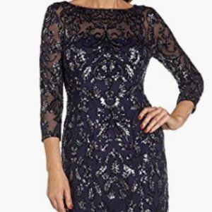 Adrianna Papell Women's Stretch Sequin Sheath